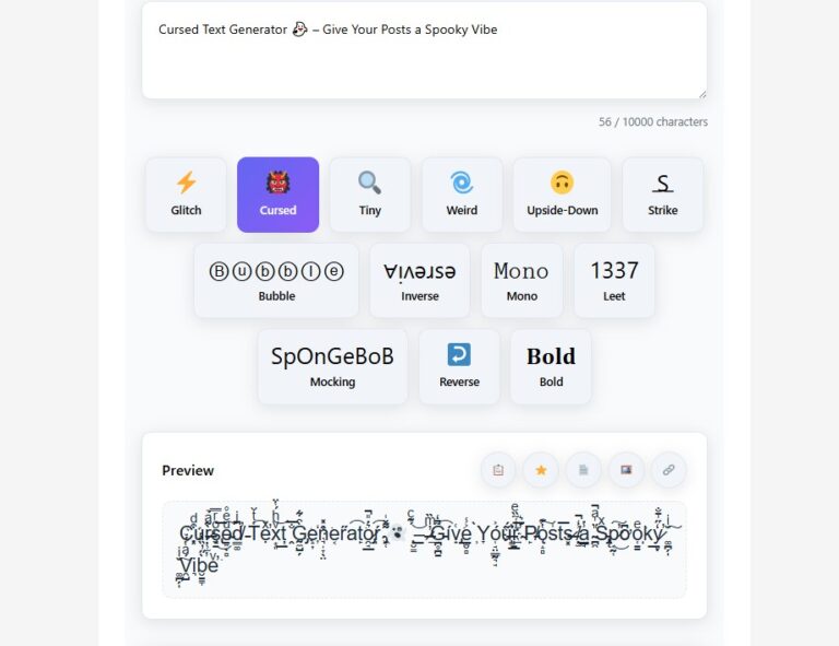 Cursed Text Generator 👻