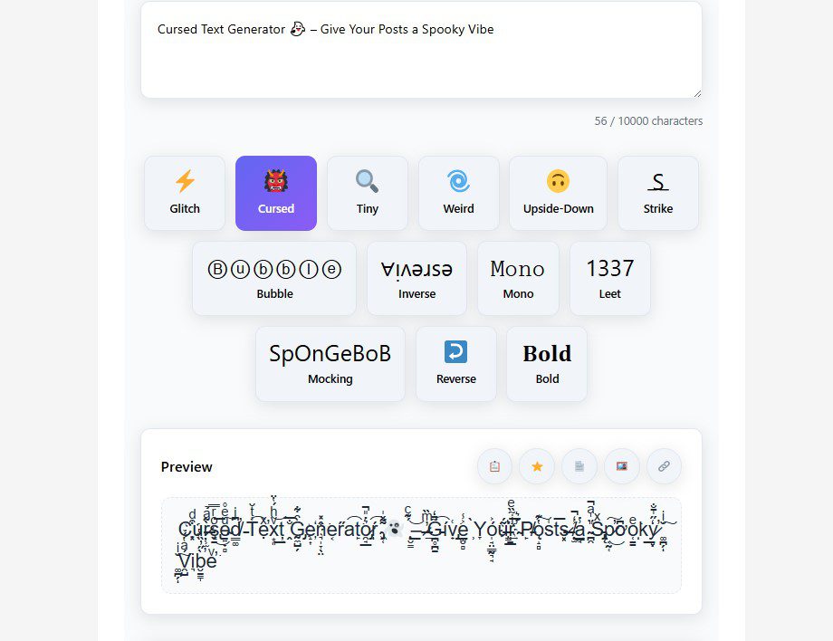 Cursed Text Generator 👻