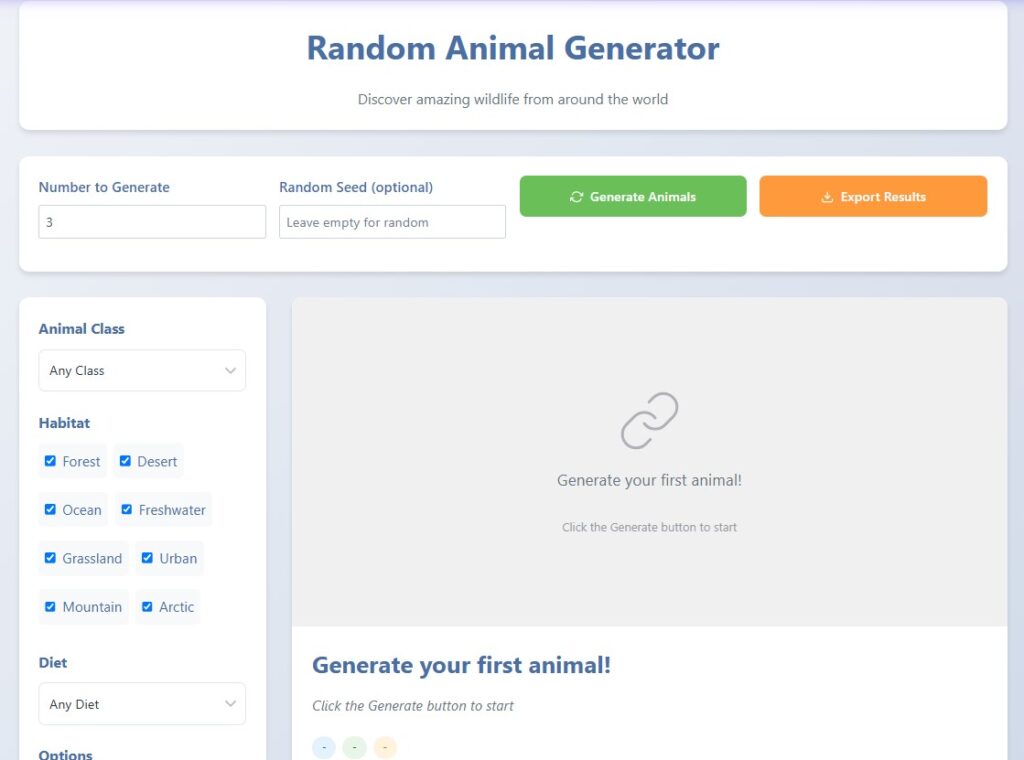 Random Animal Generator for Emoji Lovers