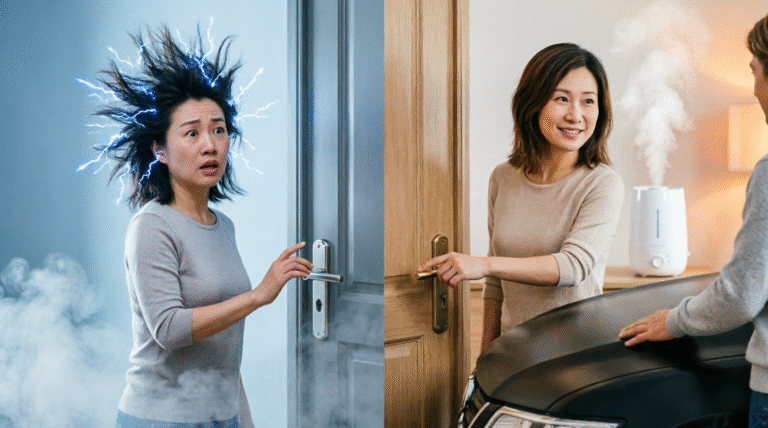 Static electricity buildup process diagram